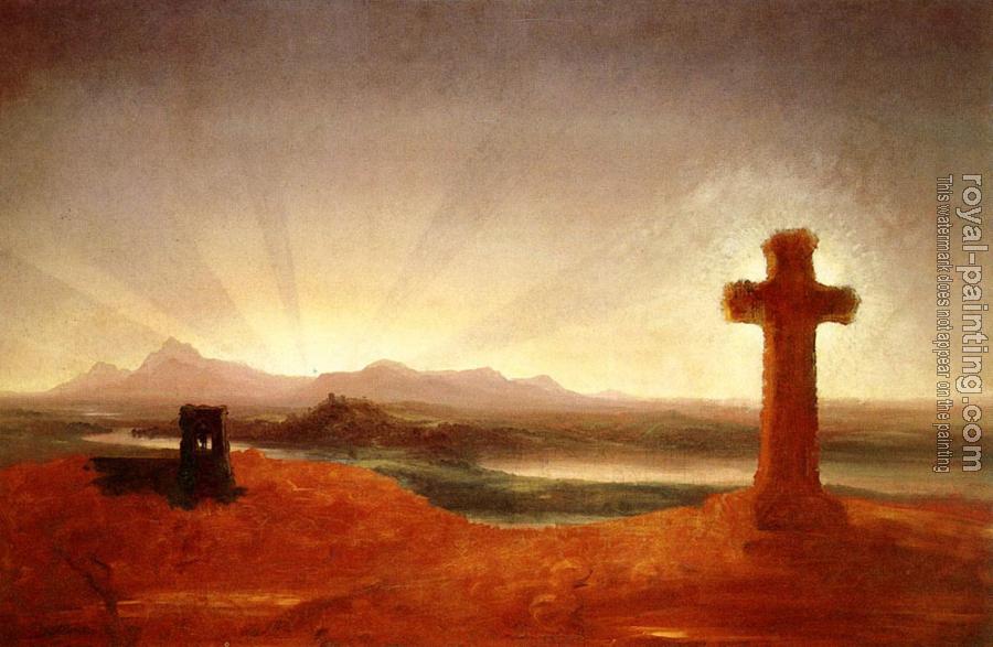 Thomas Cole : Cross at Sunset